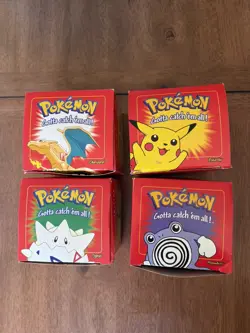 Pokemon Burger King Gold Plated Trading Card Red Box Lot Of 4 Charizard pikachu - Image 1