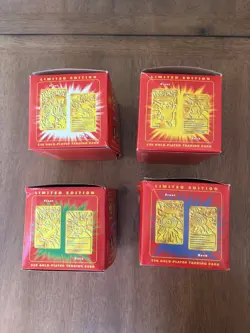 Pokemon Burger King Gold Plated Trading Card Red Box Lot Of 4 Charizard pikachu - Image 3