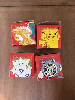 Pokemon Burger King Gold Plated Trading Card Red Box Lot Of 4 Charizard pikachu - Image 4