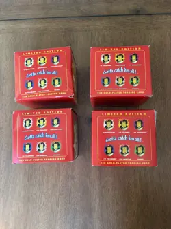 Pokemon Burger King Gold Plated Trading Card Red Box Lot Of 4 Charizard pikachu - Image 5