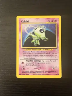 Pokemon TCG Celebi Neo Revelation Holo Rare Card 3/64 Unlimited - Image 1