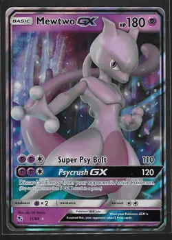 Mewtwo GX 31/68 Hidden Fates- NM Ultra Rare Full Art Pokemon Card - Image 1