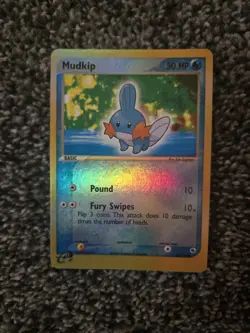 Pokemon Mudkip Card Ruby and Sapphire, Common Reverse Holo, 58/109 - Image 1