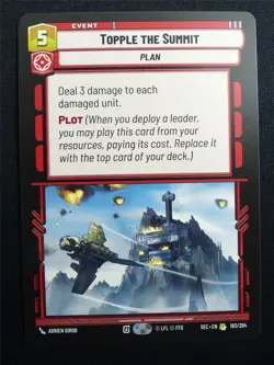 Topple the Summit 183/264 - Star Wars Unlimited Card #4HK - Image 1