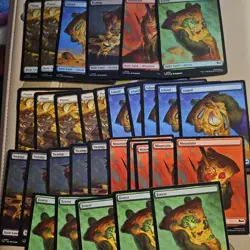 PIZZA FULL ART Land Set (Foil and Non) TMNT Ninja Turtles - MTG - Image 1