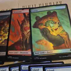 PIZZA FULL ART Land Set (Foil and Non) TMNT Ninja Turtles - MTG - Image 3