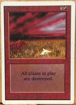 UNLIMITED EDITION Vintage MtG Flashfires EX/NM - Image 1