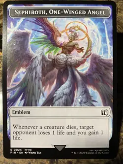 MTG TCG Final Fantasy Emblem - Sephiroth, One-Winged Angel Robot Warrior 24 T - Image 1