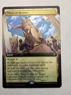 Plaza of Heroes (Extended Art) 421 Dominaria United MTG Foil NM - Image 1