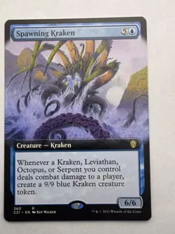 Spawning Kraken (Extended Art) 360 Rare Commander 2021 MTG NM - Image 1