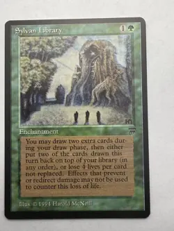 Sylvan Library Uncommon Legends MTG Near Mint - Image 1