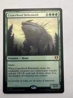 Craterhoof Behemoth 280 Mythic Commander Masters MTG Foil NM - Image 1