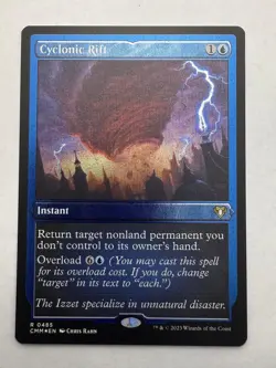 Cyclonic Rift (Foil Etched) 485 Commander Masters MTG Foil NM - Image 1