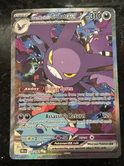Pokemon TCG Destined Rivals 234/182 Team Rockets Crobat EX SIR NM Card - Image 2