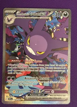 Pokemon TCG Team Rockets Crobat EX Card 234/182 Destined Rivals - Image 1