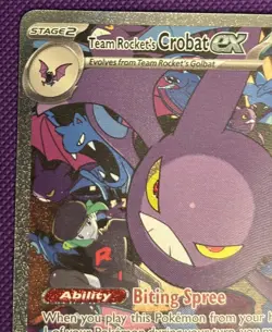 Pokemon TCG Team Rockets Crobat EX Card 234/182 Destined Rivals - Image 2