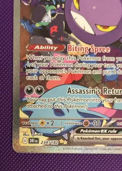 Pokemon TCG Team Rockets Crobat EX Card 234/182 Destined Rivals - Image 4