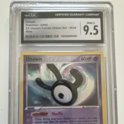 Pokemon Unown EX Unseen Forces W/28 Holo CGC 9.5 Graded Card 2005 - Image 3