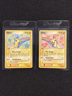 Pokemon TCG Minun 67/101 & Plusle 69/101 Hidden Legends Collection 2004 NM-MT - Image 1