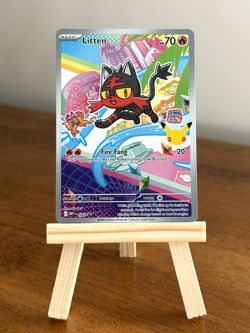 Pokemon Litten 044 Me: Mega Evolution Promo First Partner Illustration Holo - Image 1