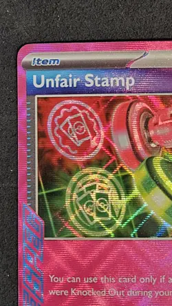 Unfair Stamp 165/167 Sv06 Twilight Masquerade Ace Holo Pokemon TCG NM Condition - Image 2