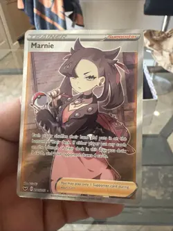 Pokemon Marnie Trainer Card TCG Full Art Sword & Shield 200/202 Lp - Image 1
