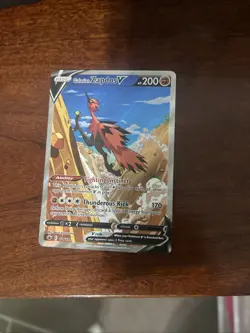 Pokemon Galarian Zapdos V 174/198 Swsh06 Chilling Reign Full Art Holo Ultra Rare - Image 1