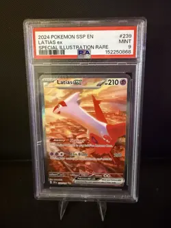 2024 Pokemon PSA 9 Latias ex #239/191 S&V Surging Sparks SIR Special Illust Rare - Image 1