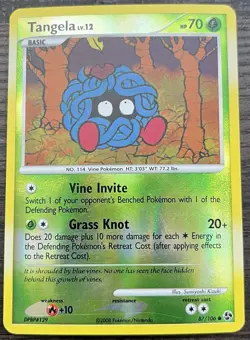 Tangela 87/106 Pokemon TCG Diamond & Pearl Great Encounters Reverse Holo MINT NM - Image 1