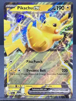 PIKACHU EX 063/193 DOUBLE RARE HOLO PALDEA EVOLVED SV02 POKEMON NEAR MINT NM - Image 1