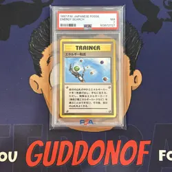 PSA 7 NEAR MINT 1997 Pokemon Japanese Fossil ENERGY SEARCH - Image 1