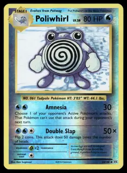 Poliwhirl 24/108 Uncommon Evolutions Pokemon Reverse Holo Lightly Played - Image 1