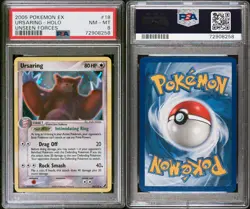 2005 Pokemon EX Unseen Forces URSARING Holo Card #18 PSA 8 - Image 1