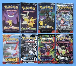Pokemon 8 Booster Packs Black Bolt & More +BONUS! Lot #1 - Image 1