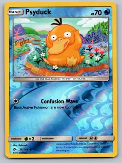 Psyduck 28/149 SM Base Set Pokemon Reverse Holo Lightly Played - Image 1