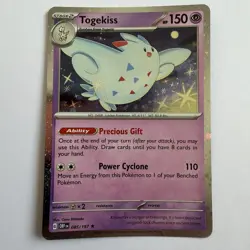 Pokemon TCG Togekiss S&V: Obsidian Flames 085/197 Holo Rare Pack Fresh / NM Card - Image 1
