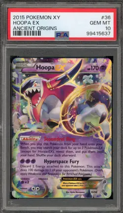 Pokemon Hoopa EX XY Ancient Origins Holo Ultra Rare #36 PSA 10 Gem Mint - Image 1