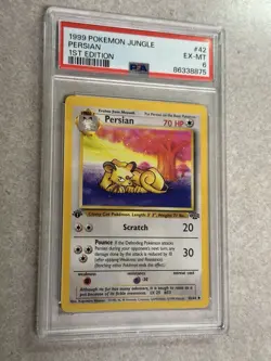 1999 Pokemon Jungle Persian #42 Unlimited 42/64 PSA 6 - Image 1