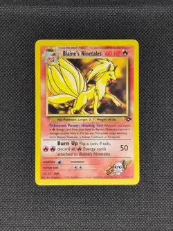 Blaine's Ninetales Gym Challenge 21/132 Non Holo LP Unlimited Pokemon TCG - Image 1
