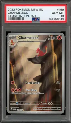 Pokemon Charmeleon 151 MEW EN Illustration Rare #169 PSA 10 Gem Mint - Image 1