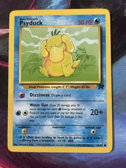 Pokemon WOTC TCG Vintage Psyduck 65/82 Team Rocket Regular LP - Image 1
