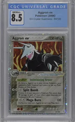 Aggron ex 89/100 Crystal Guardians Holo CGC 8.5 SWIRL 🌀 Pokemon - Image 1