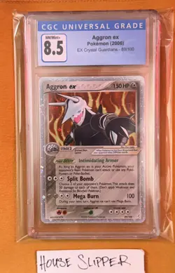 Aggron ex 89/100 Crystal Guardians Holo CGC 8.5 SWIRL 🌀 Pokemon - Image 3