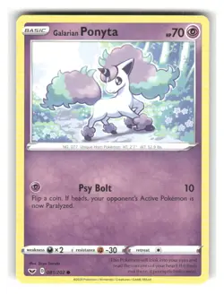 Galarian Ponyta 081/202 Common Sword & Shield Pokemon Near Mint - Image 1