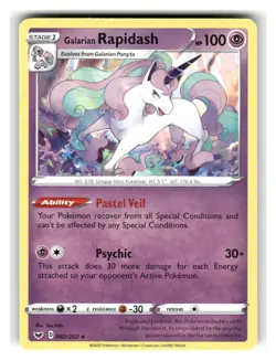 Galarian Rapidash 082/202 Rare Sword & Shield Pokemon Lightly Played - Image 1