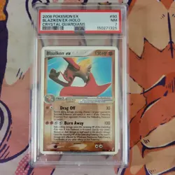 2006 POKEMON EX CRYSTAL GUARDIANS #90 BLAZIKEN EX-HOLO PSA 7 - Image 1
