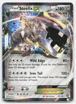 Steelix EX 67/114 Holo EX Rare Steam Siege Pokemon Moderately Played - Image 1
