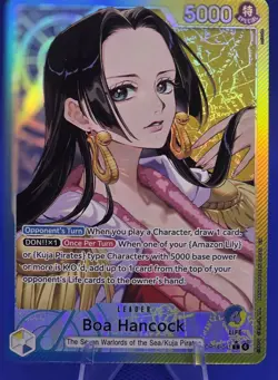 ✨ One Piece Card Game Boa Hancock OP04-041 Leader Holo - Image 1