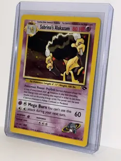 Pokemon Alakazam Sabrina's 16/132 Holographic Rare Gym Challenge TCG Card - Image 2