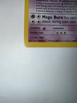 Pokemon Alakazam Sabrina's 16/132 Holographic Rare Gym Challenge TCG Card - Image 3